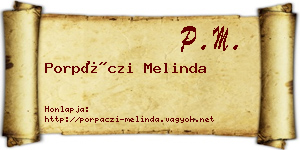 Porpáczi Melinda névjegykártya